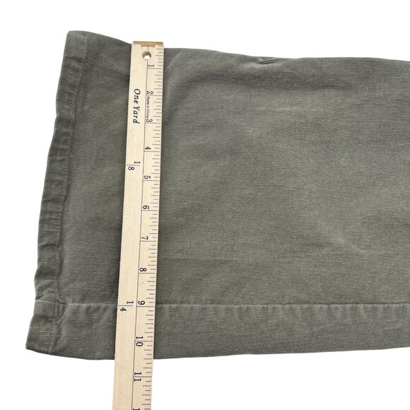 Tinseltown Women's size 9 Pull On Olive Green Corduroy Elastic Waist Pants Flare - Picture 3 of 10